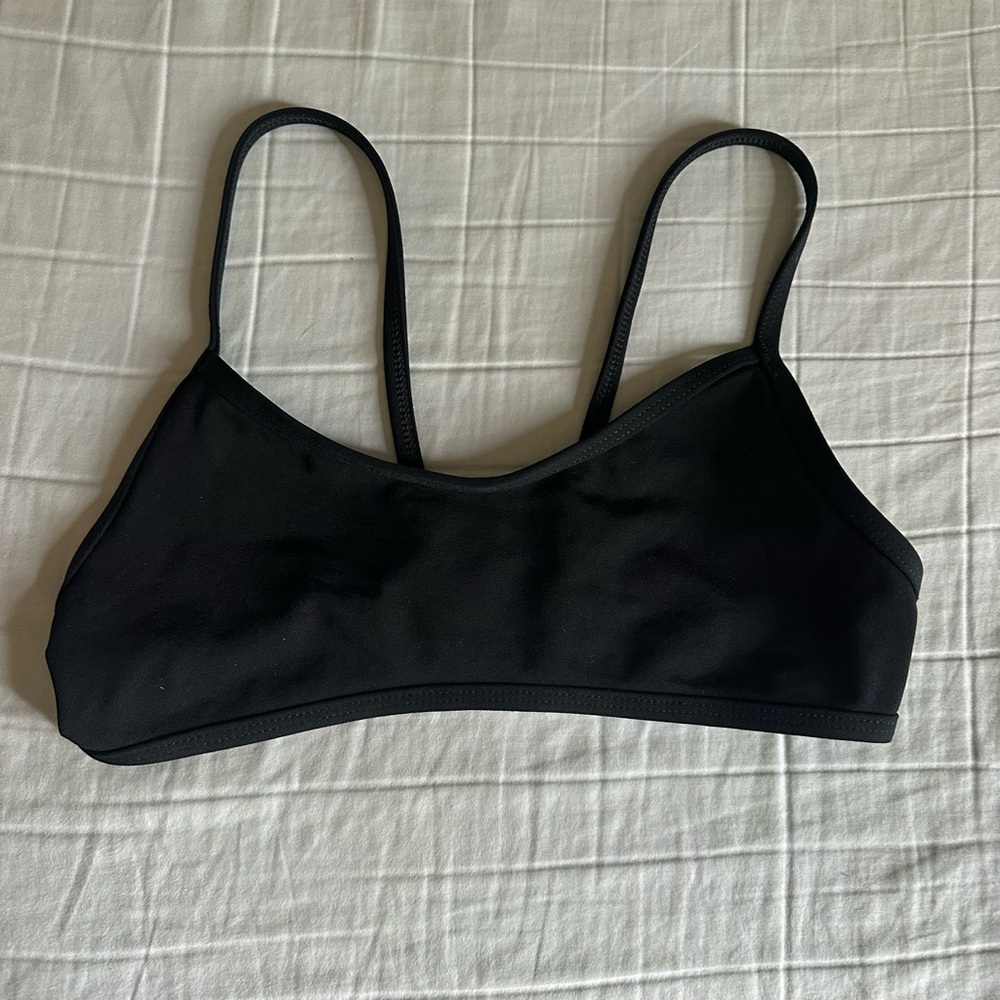 Jolyn Eli Solid Black Bikini Top